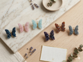 Butterfly Hair Clips with Glitter – Sparkly Mini Moving Wings (Set of 6 Colors)