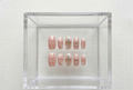 Press-On Nails – 3D Chrome Cross & Bow Charms with Floral Accents