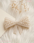 Classic Elegant Pearl Bow Hair Clip